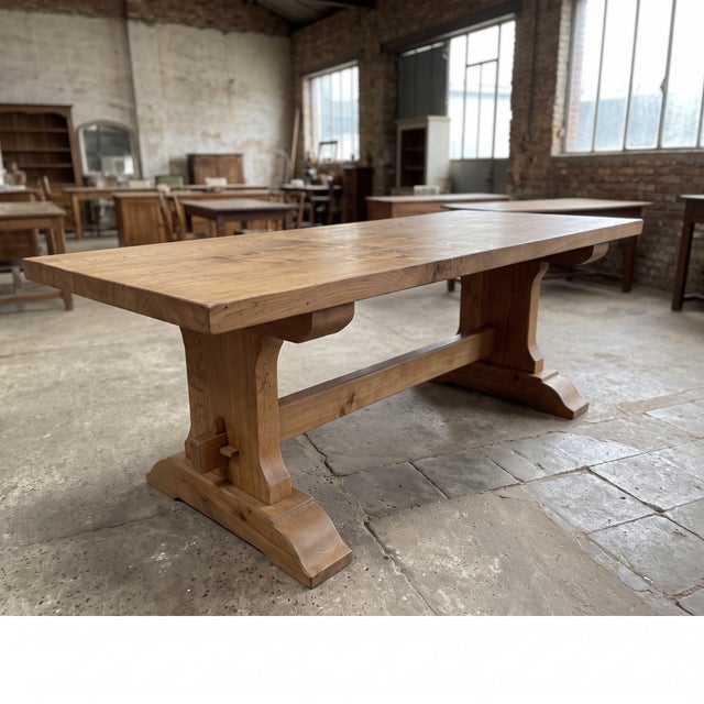Vintage Farmhouse Dining Table in Elm, 1950 For Sale - Image 3 of 4