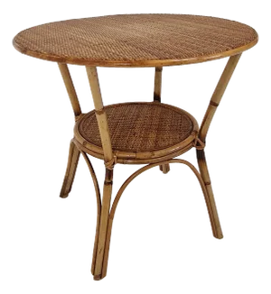 Italian Wicker and Rattan Coffee Table, 1970s