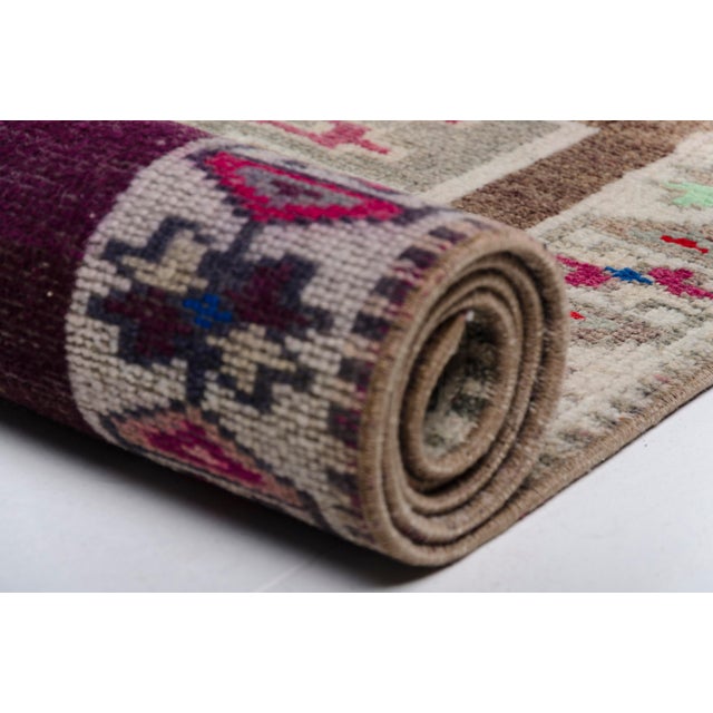 Hallway Vintage Oushak Hand Knotted Rug Size is ; 14’5 ft x 3’2 ft , 443 x 98 cm Vintage Turkish Anatolian Handmade Wool...