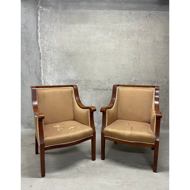 Pair of Vintage Swedish Neoclassical Style Armchairs For Sale - Image 11 of 11