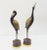 Wood Mid Century Brass & Mahogany Herons-a Pair For Sale - Image 7 of 7