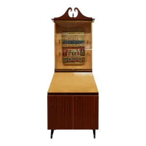 Mid-Century Modern Italian Bar Cabinet Attributed to Osvaldo Borsani