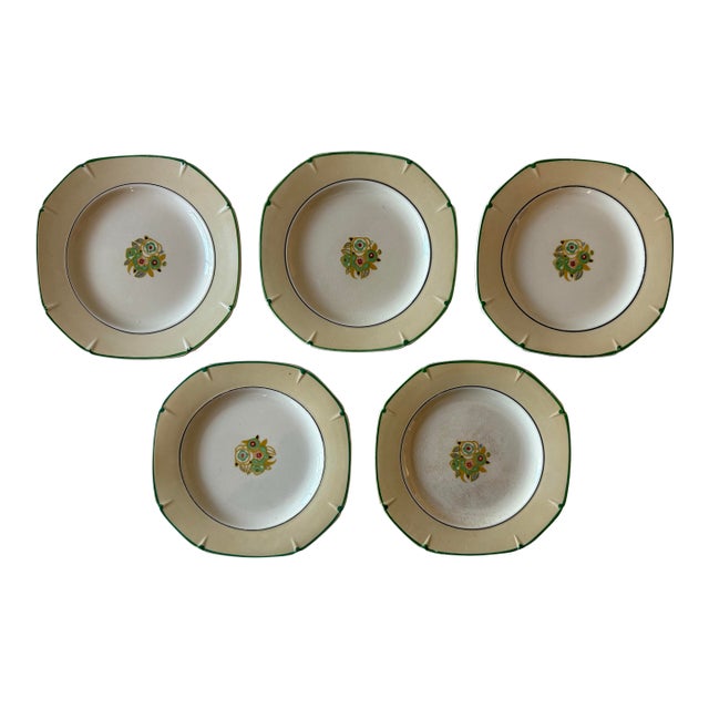 Vintage Art Moderne Small Plates by Baker & Co - Set of 5 For Sale