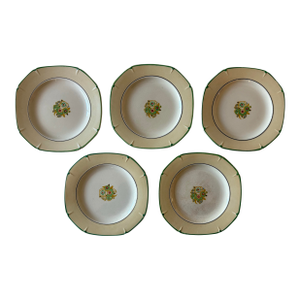 Vintage Art Moderne Small Plates by Baker & Co - Set of 5