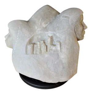 Native American Alabaster Sculpture Large 50lb Signed