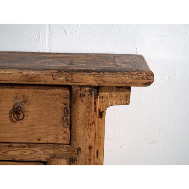 Brown Shanxi Console Table in Wood For Sale - Image 8 of 13