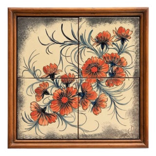 Hand-Painted Ceramic Artwork by Diaz Costa, 1960 For Sale