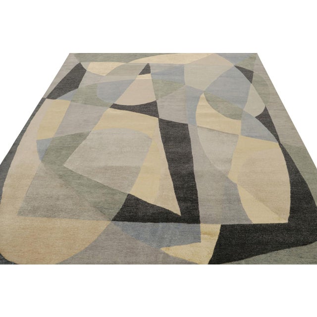 This 8x10 modern rug is from Rug & Kilim’s Mid-Century Modern collection— hand-knotted in wool and silk On the Design Keen...