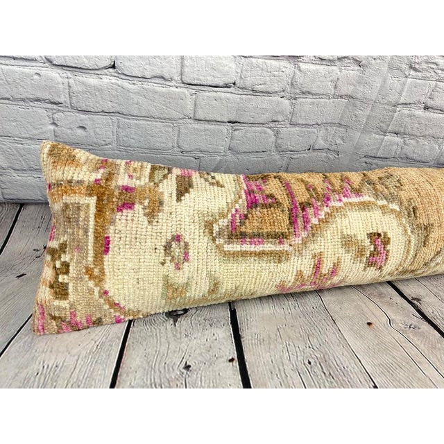 12 x 46 Lumbar Rug Pillow Cozy Opulence Turkish Pillow Cushion Cover For Sale In Houston - Image 6 of 7