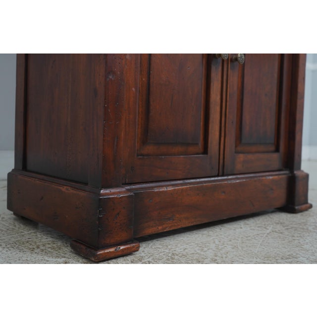 Mahogany Continental Style 2 Drawer 2 Door Tall Bookcase For Sale - Image 11 of 16