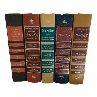 Vintage Leather-Bound Readers Digest Books- Set of 5 For Sale