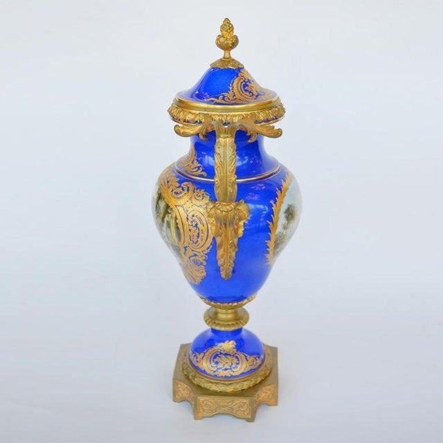 19th Century Porcelain Sevres Vase With Gild Bronze For Sale In Los Angeles - Image 6 of 8