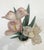 Pink Antique Carved Irises Potted in Vessel For Sale - Image 8 of 12