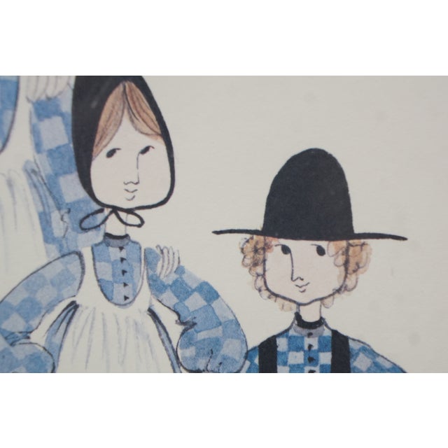 P. Buckley Moss 1982 My Sisters Amish Family Children Print 13" For Sale - Image 9 of 11