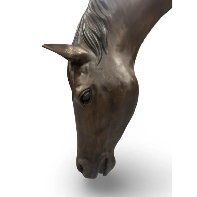 Bronze Grazing Horse Garden Sculpture For Sale - Image 10 of 17