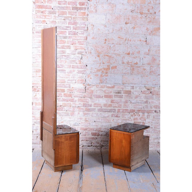 Art Deco Dressing Mirror by J. Halabala for Up Zavody, Czech, 1940s, Set of 2 For Sale - Image 15 of 18