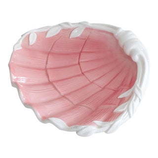 1980s Regency Shell Dish Bowl Catchall For Sale