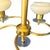 Scandinavian Art Deco Brass Four-Light Chandelier W/ Opaline Glass Shades For Sale - Image 4 of 7