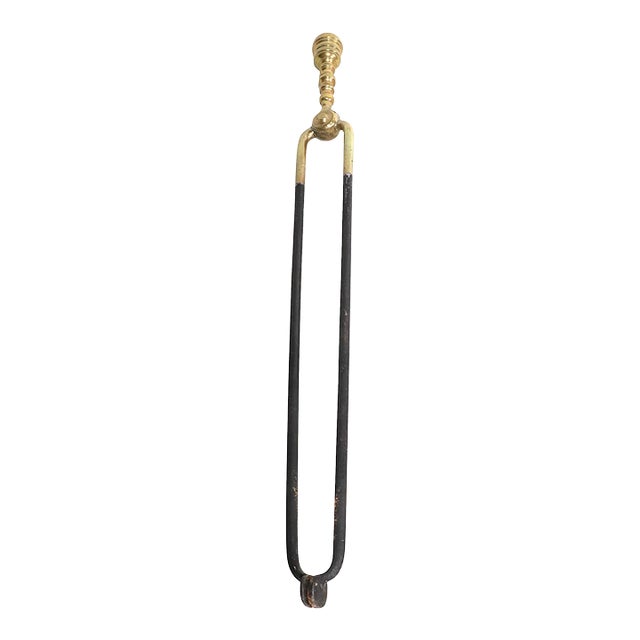 Antique Brass and Iron Fireplace Tongs For Sale