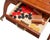 Vintage Maitland-Smith Leather-Wrapped Regency-Style Games Table W/Brass Paw Feet For Sale In Los Angeles - Image 6 of 10