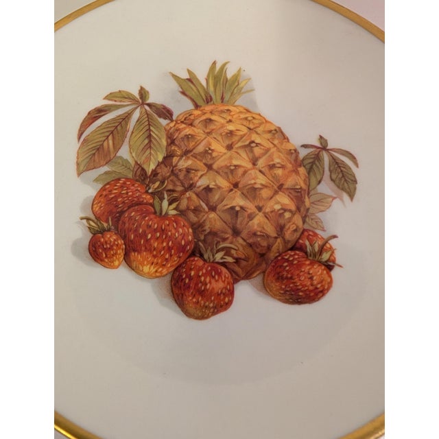 1960s Vintage German Porcelain Harvest Fruit Plates, Pedestal Stand & Nut Bowls - Set of 7 For Sale - Image 5 of 15