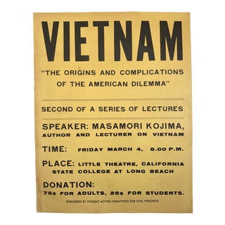 Vintage Mid-Century Vietnam Propaganda Poster For Sale