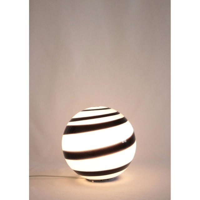 Mid-Century Modern Floor Glass Lamp with Swirl Design from Wofi Leuchten, 2000s For Sale - Image 3 of 4