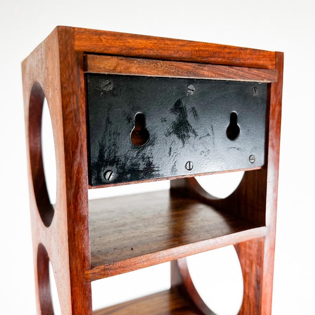Modern Rosewood 5 Bottle Wine Holder Stand in Exotic Wood For Sale - Image 9 of 11