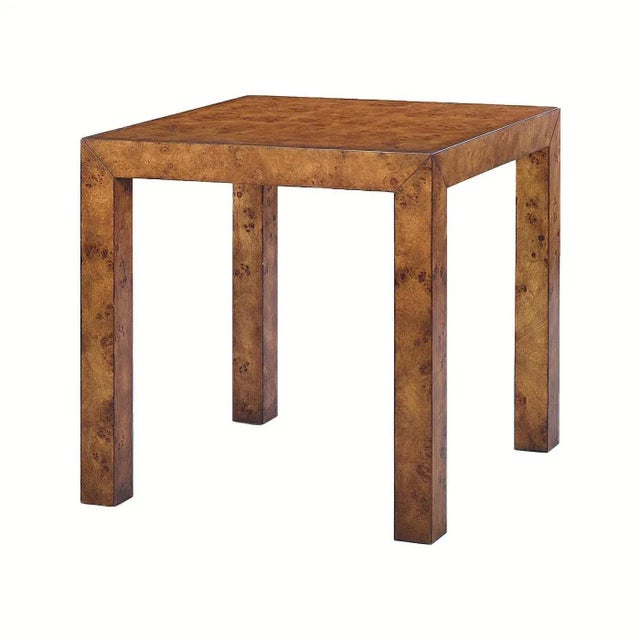 2020s Modern Square Burl End Table For Sale - Image 5 of 5