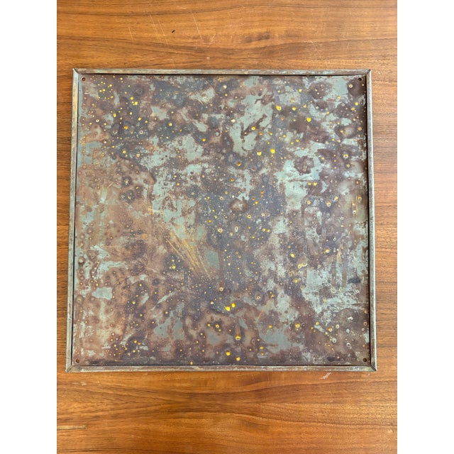 Vintage American Diner “Try Our Hamburgers” Metal Sign – Mid-Century Style Wall Art For Sale - Image 4 of 6