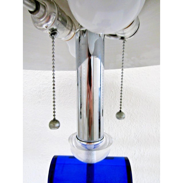 Wood 1970s Van Teal Mid-Century Modern Lucite, Chrome and Brushed Aluminum Table Lamp For Sale - Image 7 of 13