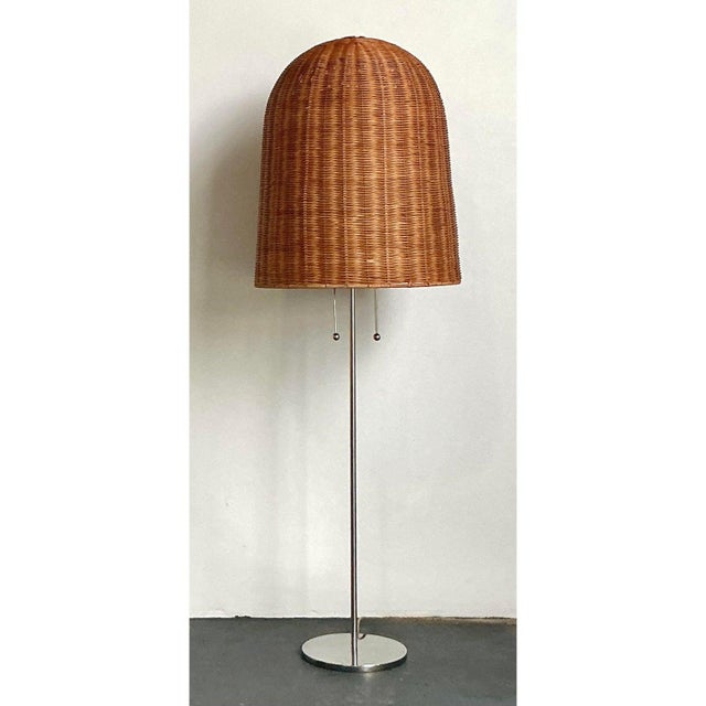 Tan Vintage Boho "Bell" Floor Lamp For Sale - Image 8 of 10