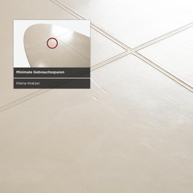 Leather Gilbert Table in Beige Cream from Baxter For Sale - Image 5 of 14