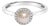 10K White Gold 5MM Cultured Freshwater Pearl and Diamond Halo Ring (I-J Color, I1-I2 Clarity) - Ring - Size 5.5 For Sale