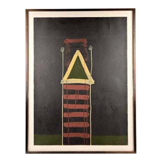 Signed Expressive Abstract Mid Century Mixed Media For Sale