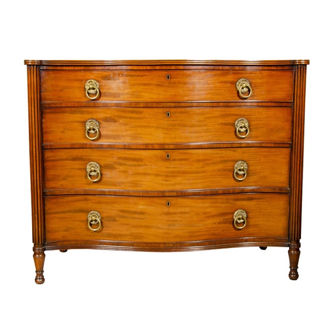 Regency Mahogany Serpentine Chest of Drawers For Sale - Image 13 of 13