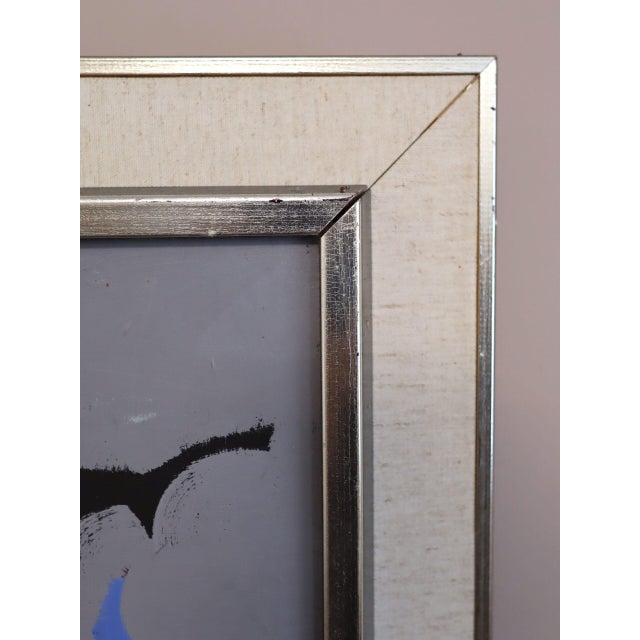 Paint Mid-Century Modern 'Landscape Remembered' Vintage Original Abstract Landscape Oil Painting by Swedish Artist Hans Osswald (1919-1983), Framed For Sale - Image 7 of 12