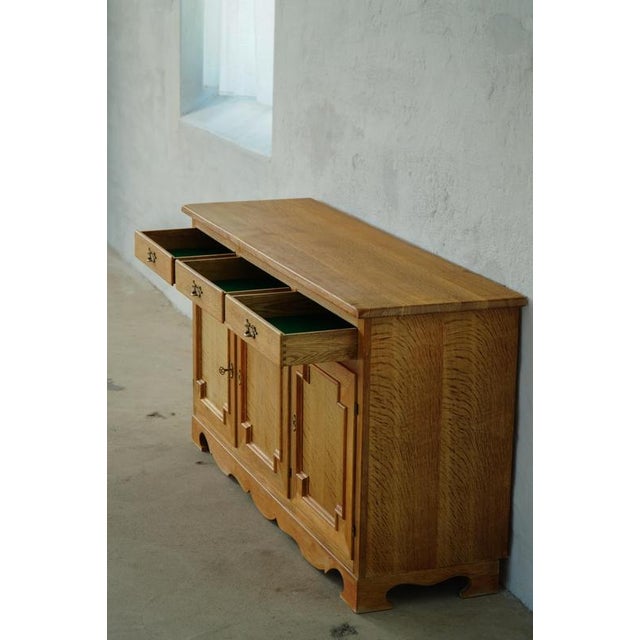 Mid-Century Modern Danish Oak Sideboard, 1970s For Sale - Image 4 of 18