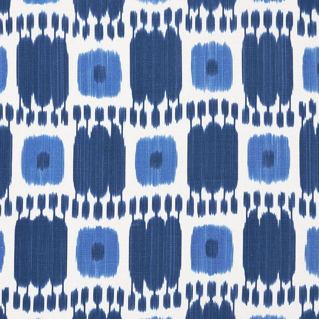 Schumacher Kandira Fabric in Blues For Sale