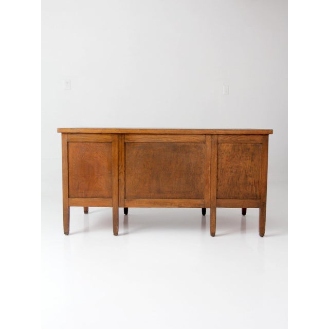 Antique Arts & Crafts Oak Desk For Sale - Image 12 of 18