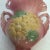 Hull U. S. A. Pottery Double Handle Pink and Yellow Magnolia Flower Vase For Sale - Image 9 of 13