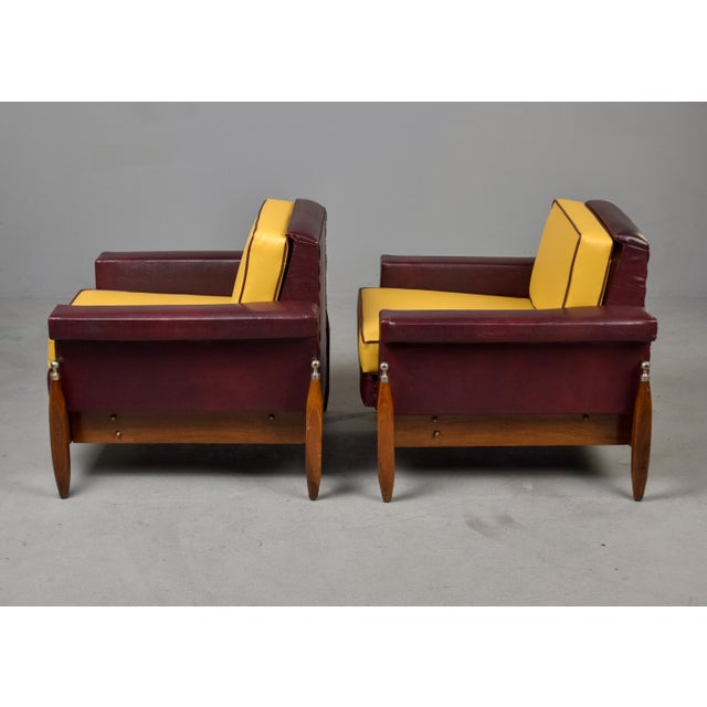 1950s Pair Mid Century Italian Arm Chairs Attrib to Gigi Radice For Sale - Image 5 of 12
