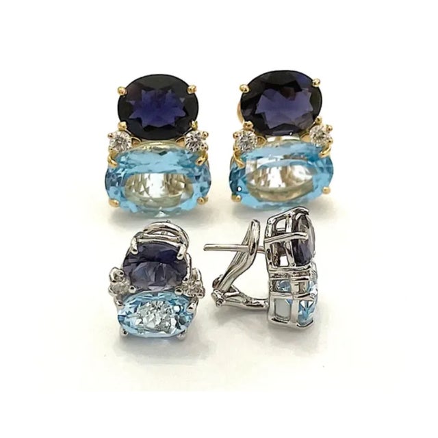 Christina Addison Large Gum Drop Earrings With Citrine and Cabochon Smoky Topaz and Diamonds - a Pair For Sale - Image 9 of 12