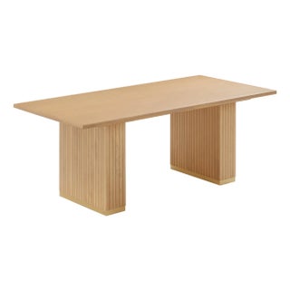 Chelsea 96" Oak Wood Rectangular Dining Table For Sale
