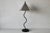 1980s Memphis School Style Squiggle Lamp Black Table Lamp Silver Cone Shade Vintage Post Modern For Sale - Image 15 of 16