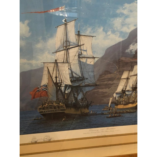 Raymond Massey Large Signed Nautical Lithograph For Sale - Image 4 of 12