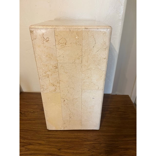 Postmodern Travertine Display Pedestal or Column Stand For Sale In Phoenix - Image 6 of 12
