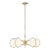 Gio 5-Light Modern Brass Statement Chandelier For Sale