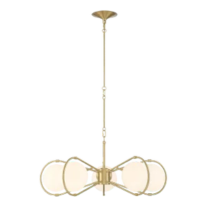Gio 5-Light Modern Brass Statement Chandelier