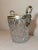 Figurative Early 20th Century Big Antique Nickel Plate Bronze Crystal Glass Champagne Wine Chiller Ice Bucket For Sale - Image 3 of 16